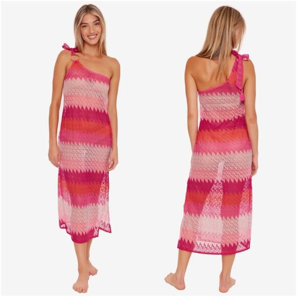 TRINA TURK Cascade Crochet Asymmetrical Maxi Dress - Picture 2 of 12